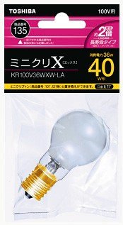 Amazon | 東芝 ミニクリX 40Wタイプ ホワイト 寿命2倍タイプ