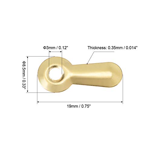 Image of uxcell Frame Turn Button, 3 /4 inch Metal Ridged with Screws for Hanging Pictures, Photos, Drawings and Posters, 50 Pcs (Golden)