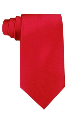 K. Alexander Solid red polyester tie