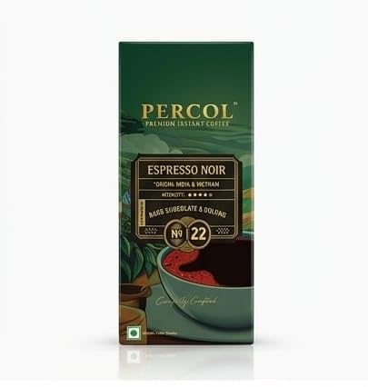 PERCOL Premium Instant Coffee, Espresso Noir, by febora foods, No. 22, 100g-picture-22