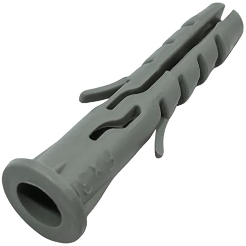 AERZETIX - C57731 - Lot de 50 Chevilles à collerette universelles Ø6x30 mm - en Plastique - pour Fixation en béton Brique parpaing