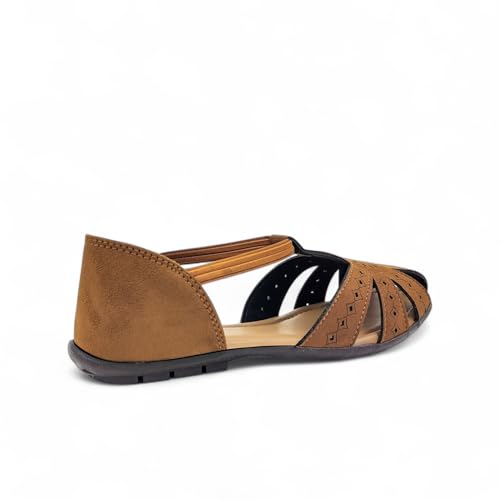 Image of Women's Flat Sole Stylish Sandal | Doctor Insole For Comfort & Durability | Arch Support | True Anti-Skid TPR Sole | Lazer Cut Design | Fashionable & Trendy (WL-04)