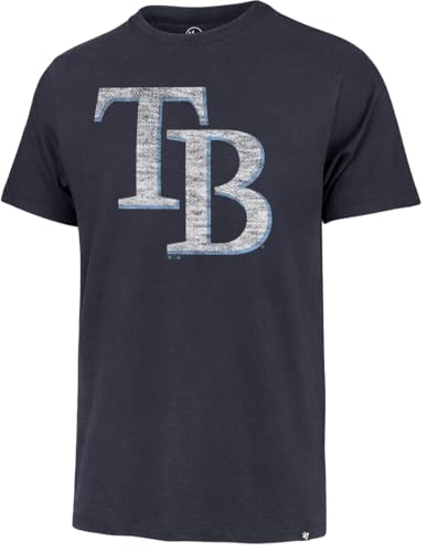 Image of 47 Brand MLB Men's Team Color Distressed Imprint Primary Logo Short Sleeve Baseball T-Shirt