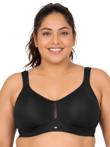 Image of SOIE Women's Full Coverage Minimizer Bra|Non Padded, Non Wired,Nylon Spandex |Broad Cushioned Straps,High Side Coverage & Side Support