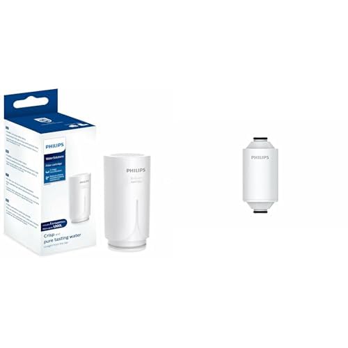 Philips - AWP175 Shower Filter Cartridge 50000 litres - White & X-Guard On Tap Water Filter Cartridge