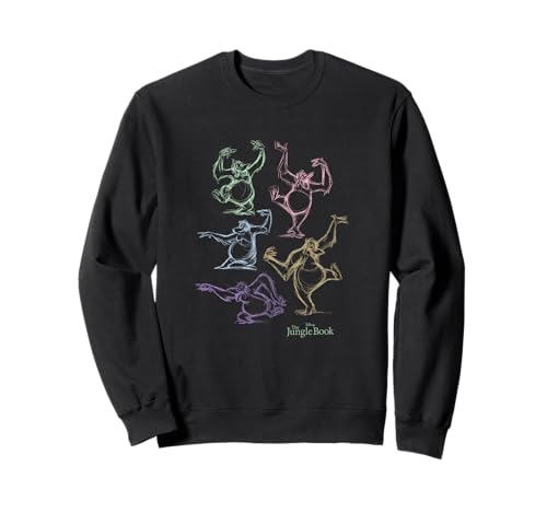 Sweatshirt Disney original King Louie imprimé multicolore vêtement décontracté adulte
