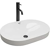 Rea Arleta Lavabo Encastrable para Baño 615 x 420 x 170 mm Cerámica (Blanco)