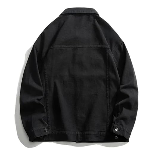 Men's Lapel Slim Fit Denim Jacket Baggy Street Coat Casual Slim Fit Coat Pocket Front Casual Jackets2