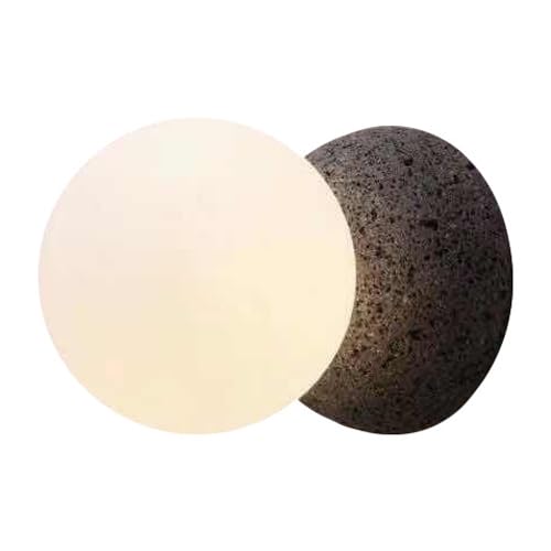 JISHUBO Modern Industrial Style Wall Light, G9 Light Source Glass Lampshade Wall Lamp, Single Head Personality Black Travertine Wall Sconce, Bedroom Balcony Living Room Wall Mounted Light Fixtures