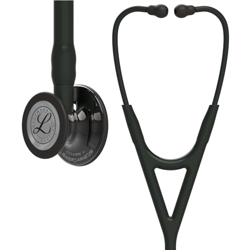 3M Littmann Cardiology IV Fonendoscopio para diagnóstico, campana de acabado de alto brillo gris humo, tubo negro y vástago y auricular color negro, 68,5 cm, 6232 3M Littmann Cardiology IV Fonendoscopio para diagnóstico, campana de acabado de alto brillo gris humo, tubo negro y vástago y auricular color negro, 68,5 cm, 6232