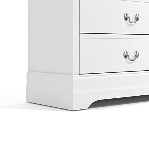 Galano Ireton 5 Drawer Dresser - Chest Of Drawers For Bedroom - Clothes Storage - Drawer And Closet Organizer - Drawer Glides - Ultra Fast Assembly - White #TOP7