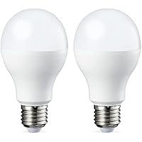 Amazon Basics - Bombilla rosca Edison LED E27, 14 W (equivalente a 100 W), blanco cálido, no regulable, paquete de 2