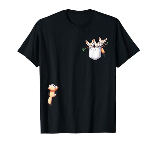 Pocket Fennec Fox Art Fenec Renard mignon Animaux sauvages T-Shirt