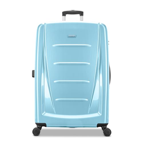 Image of Samsonite Winfield 2 Hardside Expandable Luggage with Spinner Wheels, Ice Blue, Checked-Large 28-Inch