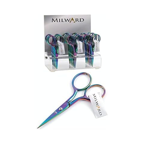 Milward Multi-Colour Rainbow Embroidery Scissors - 3.5"/9cm - Sharp Point Cover