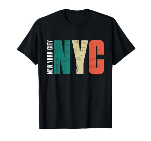 New York City NYC Retro Vintage Estilo envejecido Mujeres Hombres Camiseta