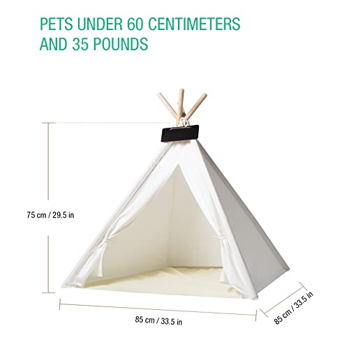 IREENUO Pet Teepee Tent for Dogs Cats, 85cm Medium Size Dogs Tent House for Small Medium Dogs with Larger Space and Durable Material - Image 4