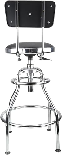 Olympia Tools 82-738 Adjustable Hydraulic Stool, Black