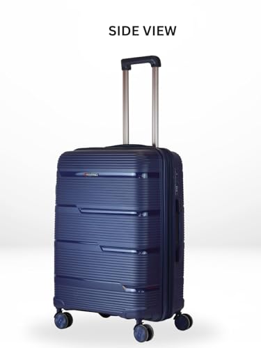Image of Ligobags Polyester 8 Wheels 360 Degree Wall Street Soft-Sided Cabin Luggage Laptop Roller Case |24 Inch Trolley Bag
