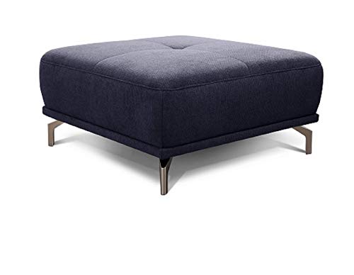 CAVADORE XXL-Hocker Carly / Fußbank fürs Wohnzimmer / Polsterhocker passend zum Ecksofa Carly, 91 x 45 x 91, Webstoff blau CAVADORE XXL-Hocker Carly / Fußbank fürs Wohnzimmer / Polsterhocker passend zum Ecksofa Carly, 91 x 45 x 91, Webstoff blau