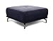 Produktbild CAVADORE XXL-Hocker Carly / Fußbank fürs Wohnzimmer / Polsterhocker passend zum Ecksofa Carly, 91 x 45 x 91, Webstoff blau