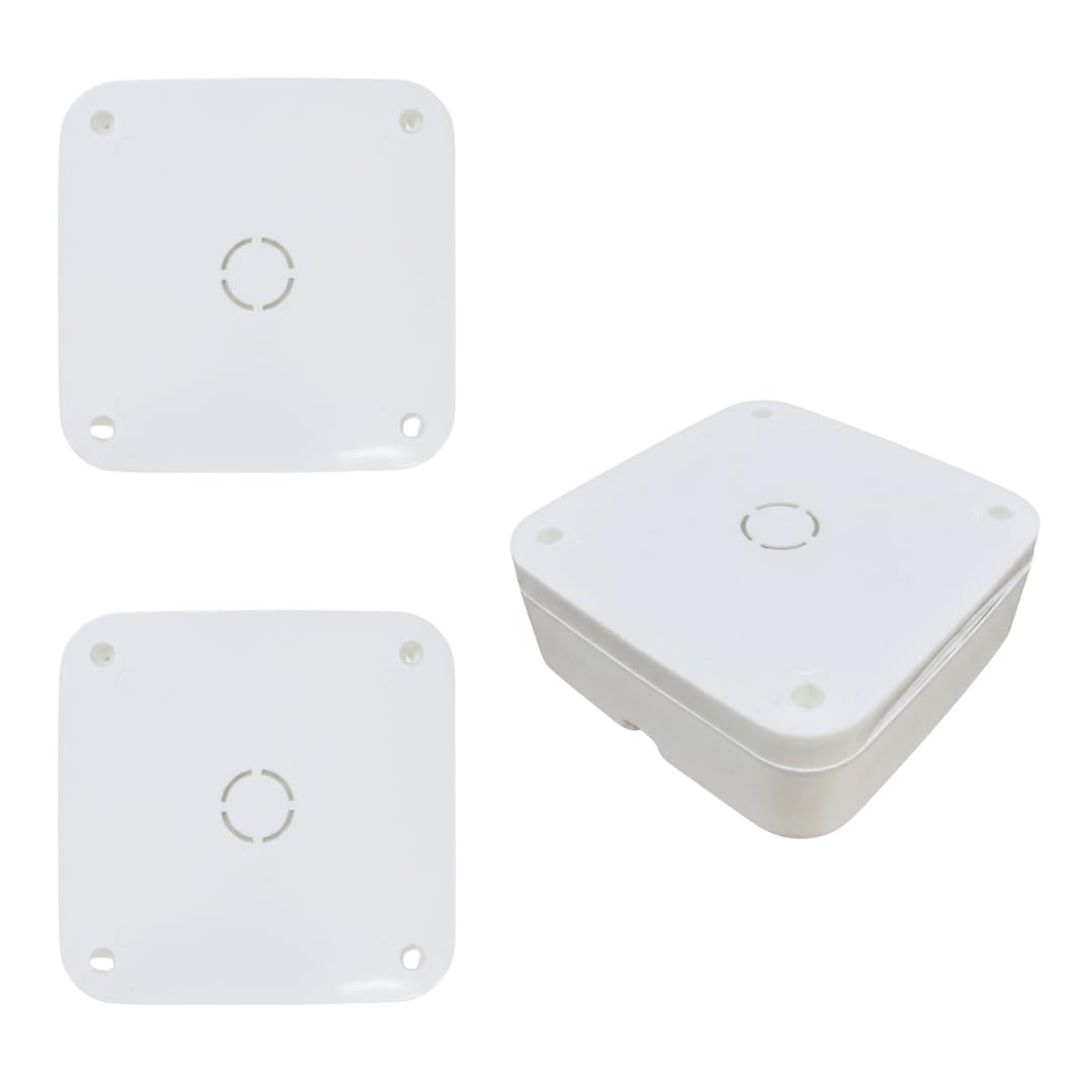Hi-Plasst 2 Pieces of PVC CCTV Camera Junction Box 5x5 Inch – White Weatherproof Camera Box for Outdoor Use, Wall Mount CCTV Camera Box, Durable PVC Electrical Enclosure — Amazon image 9