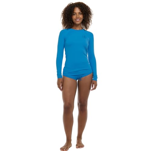 Image of Body Glove Womens Smoothies Sleek Solid Long Sleeve Rashguard with UPF 50+
