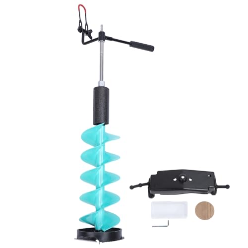 YUKOFE Elektrisches Eisbohrer-Set, Eisbohrer mit einschneidender Klinge und Verlängerungsstange zum Angeln, 20,3 cm