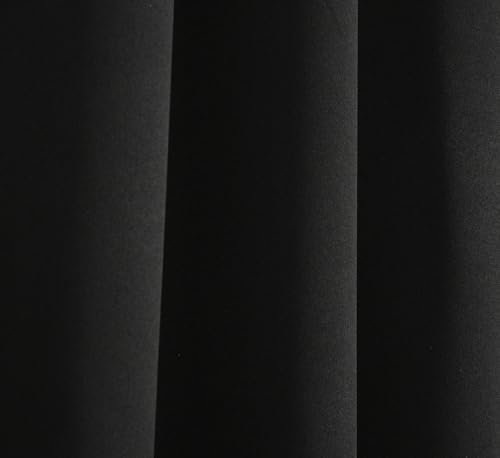 Image of LaVichitra 2 Pieces Premium Blackout Curtains - Thermal Insulated, 3 Layered, 100% Opaque Long Door Curtain - 9 ft, Black
