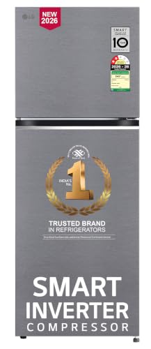 Image of LG 322 L, 2 Star, Convertible, Smart Inverter, Frost Free Double Door Refrigerator (GLT3226SNDS, Dazzle Steel, Express Freeze & Multi Air Flow)