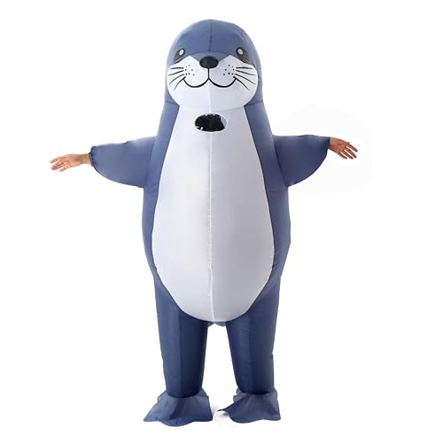 Seal Costume,Inflatable Animal Costume,Blow Up Seal Costumes for Halloween by Generic - Used condition - Image 2