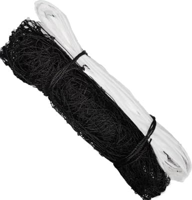 HTM Volleyball Net Outdoor Sports Net with Adjustable Height, Black and White