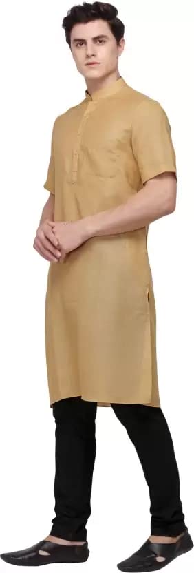 Men's Premium Cotton Half Sleeve Solid Kurta/Modi Kurta/Modi Jabba3