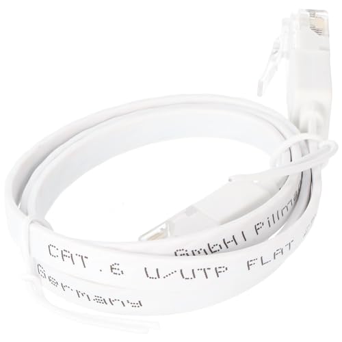 Cable plano patch Goobay CAT 6 U/UTP 2 m blanco miniatura 2