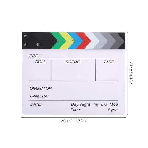 Clap de cinéma acrylique blanc léger pour accessoire de décoration