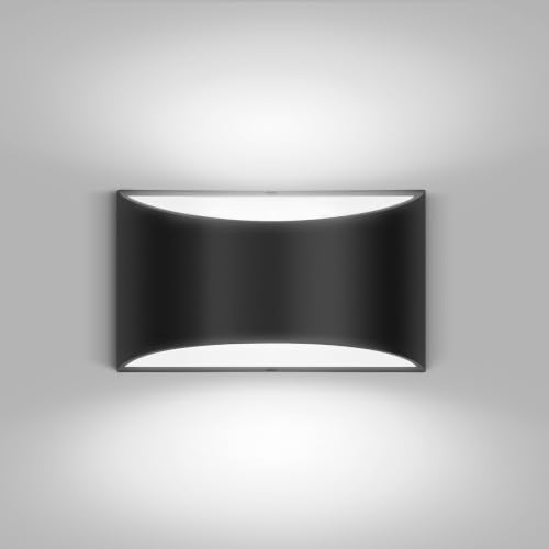 Image of Black Modern LED Wall Sconce Hardwired Indoor Wall Lights Set of 2 Up and Down Wall Mount Light for Living Room Bedroom Hallway Corridor Conservatory 6000K Cold White(with G9 Bulbs)