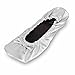 Shoes8teen Women's Foldable Portable Travel Ballet Flat Shoes with Matching Carrying Case SH-18 Silver 7/8