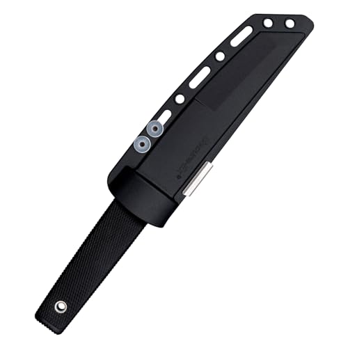 Image of Cold Steel Kobun Serrated 5.5 inch Japanese AUS8A Stainless Steel American Tanto Shape Fixed Blade Tactical Hunting Knife, Ergonomic Kray-Ex Handle, Secure-Ex Sheath