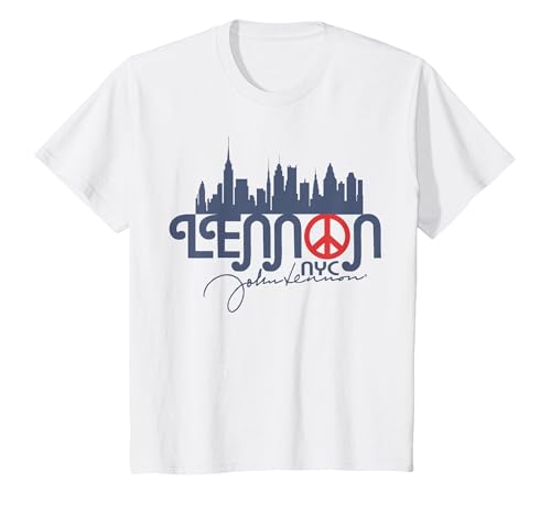 Image of John Lennon - Peace, NYC T-Shirt, Youth, White, Small
