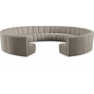 Meridian Furniture 643Taupe-11PC In...