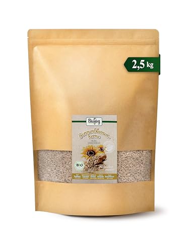 Biojoy Semillas de Girasol Orgánicas (2,5 kg), peladas, crudas y sin sal