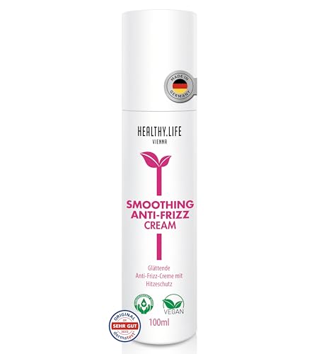 HLV - Anti Frizz Haarcreme mit Hitzeschutz - Glättende Haarstylingcreme, Föhnstyling - Haarglättung für seiden Glanz & Geschmeidigkeit - Stylingcreme – Hitzeschutz für Haare - Smoothing Creme (100ml)