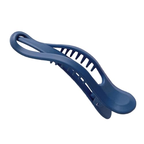 Large Blue Hair Clip for Women - Durable Plastic Claw Clip for Thick Hair No-Slip Grip, Ideal for Bathing Styling, and Daily Use