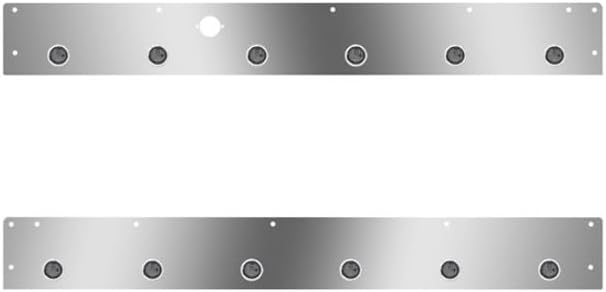Technical Precision Replacement For KENWORTH T800 SF YEAR 2019 5.25 IN Cab Panels W Block Heater Plug 12 .75 IN AmberSmoked LEDs