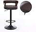 Stołki stołki na wysokości licznika obrotowe stołki barowe z backrest barstools sztuczna skóra Regulowane Krzesła do kuchni Krzesła jadalne Czarny, 63-83cm (Kolor: Zestaw stołek Black-Bar 2)