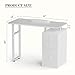 Charmmade Nail Desk,White Manicure Table,Beauty Salon Nail Desk, Acetone Resistant Nail Station with Wrist Cushion, Storage Drawers, and Cabinets, for Beauty, Salon, Spa Makeup (White-03)