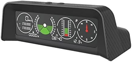 Car Inclinometer Level Tilt Gauge, Car HUD GPS Speedometer MPH Car Electronic Compass Clinometer Indicator, Digital Inclinometer Car Angle Slope Meter for Off-Road Vehicles