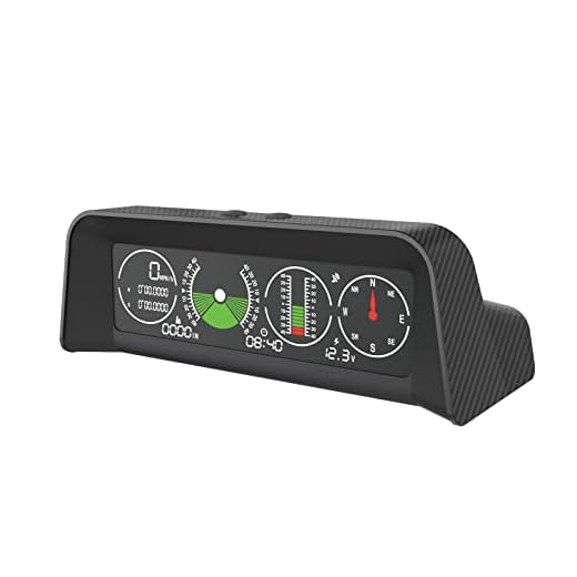 Car Inclinometer Level Tilt Gauge, AUTOOL X90 Car HUD GPS Speedometer MPH Car Electronic Compass Clinometer Indicator, Digital Inclinometer Car Angle Slope Meter For off-road Vehicle