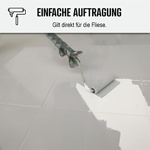 FLIESENLACK FÜR KÜCHE UND BADEZIMMER - ARCAPOXY FLIESEN RAL 7011 - Eisengrau - 1 kg (bis zu 10 m² in 2 schichten)