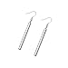 Minimalist Sterling Silver Plated Drop Dangle Earrings Bar Earrings Line Simplify Earrings (Style A)